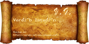 Veréb István névjegykártya